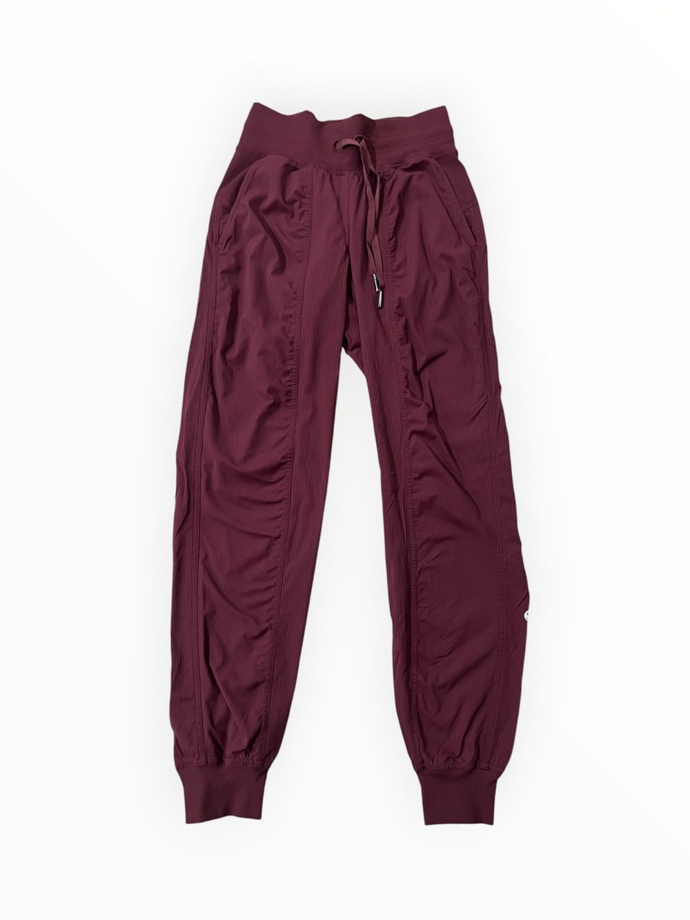 Lululemon Dance Studio Jogger Burgundy Ruched Pants Size 0